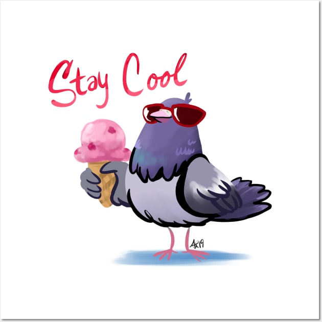 New York Icon: Cool Pigeon Wall Art by angeliraferart